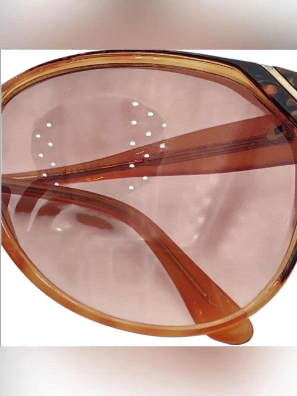 Vintage Oversized Sunglasses in Brown.  Oval Shaped Slight Cateye, by Sebastiano